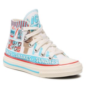 Sneakers Converse Chuck 70 Hi A00395C White/Baltic Blue/Soft Red